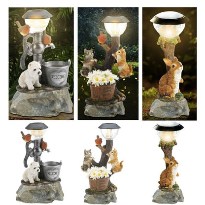 Animaux solaire extérieur Lapin Chat Chien