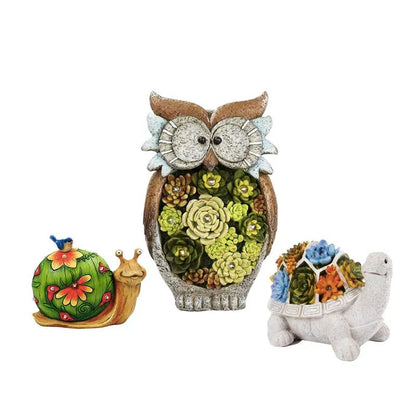 Animaux solaire extérieur Hibou Escargot Tortue