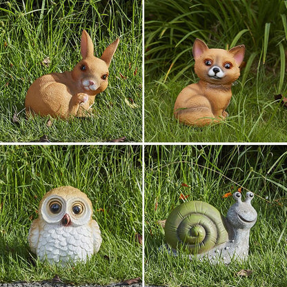 Animaux solaire pour jardin Chien Escargot Lapin Hibou