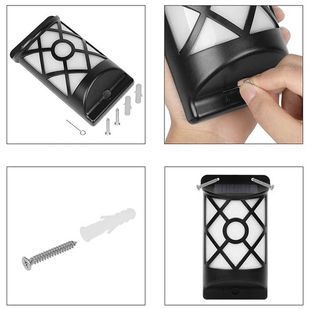 Applique Murale Solaire Double Lampe Enflammé