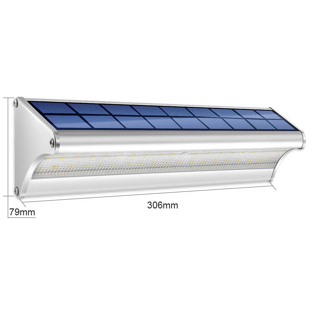 Applique murale solaire Lampe 60 LED en Aluminium