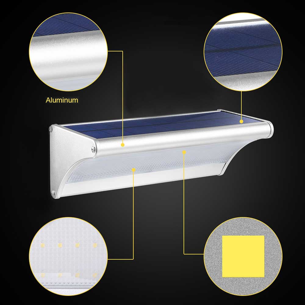 Applique murale solaire Lampe 60 LED en Aluminium