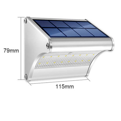 Applique Murale Solaire Lampe 24 LED en Aluminium