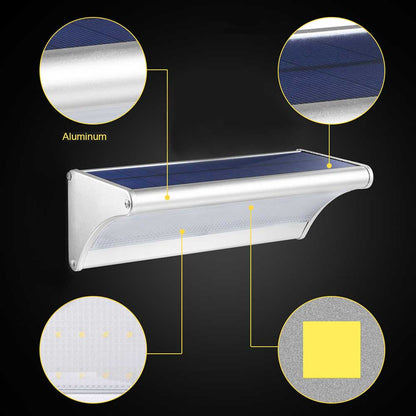Applique Murale Solaire <br> Lampe 48 LED en Aluminium