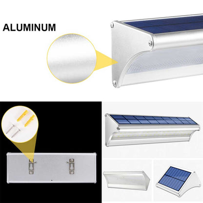 Applique Murale Solaire Lampe 24 LED en Aluminium