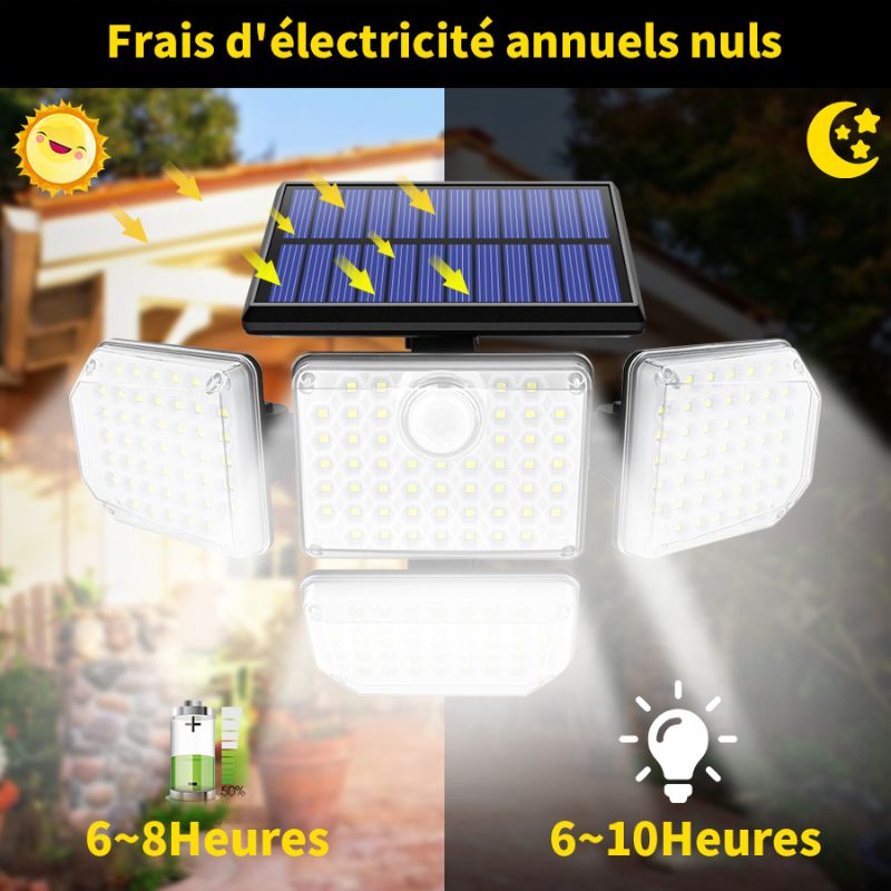 Applique murale extérieur solaire LED avec détecteur de mouvement