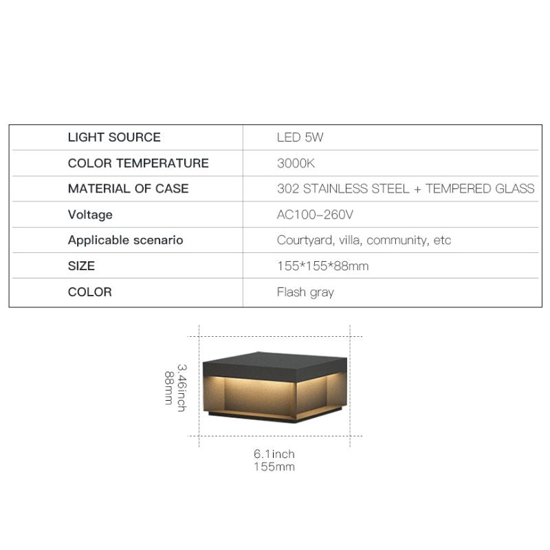 Lampe solaire design Applique Black Boite