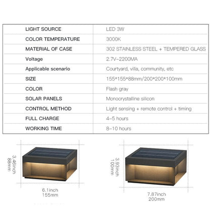 Lampe solaire design Applique Black Boite