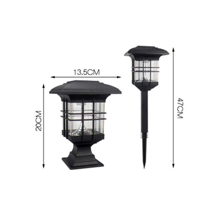Lampe solaire jardin Piquet ou Pilier (2en1)
