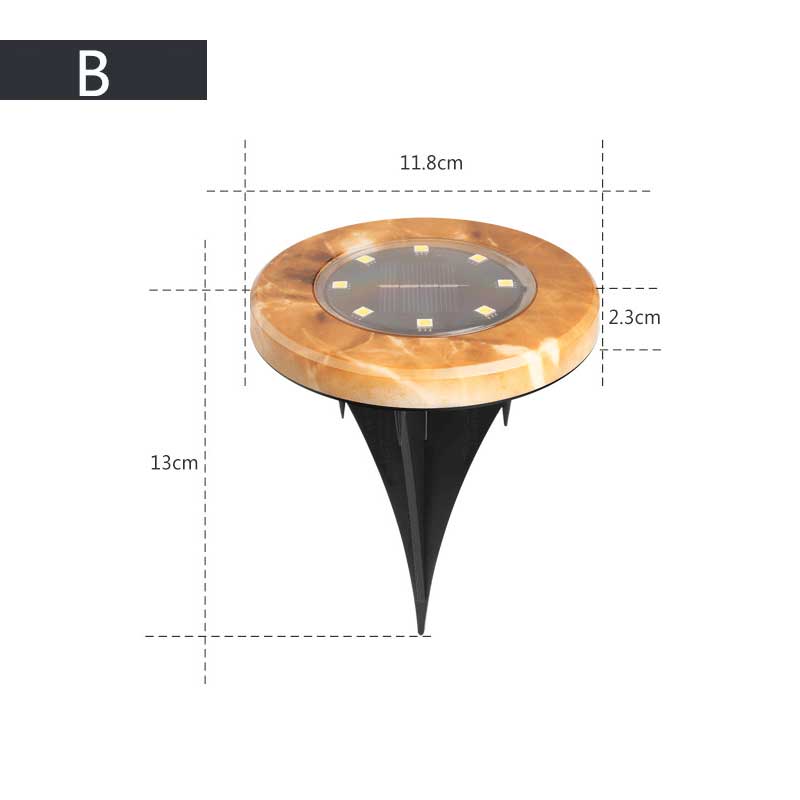Balise solaire extérieure Piquet Imitation Marbre (4Pcs)