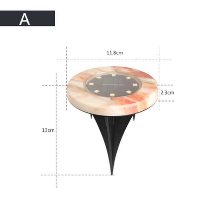 Balise solaire extérieure Piquet Imitation Marbre (4Pcs)