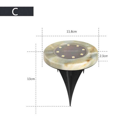 Balise solaire extérieure Piquet Imitation Marbre (4Pcs)