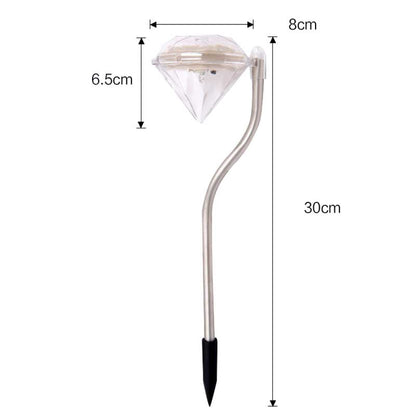 Balise solaire extérieure Piquet Mini diamant en Inox (4 Pcs)