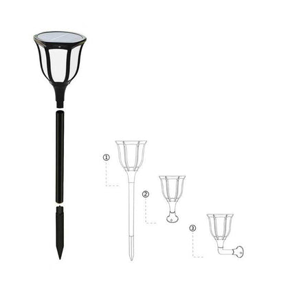 Lampe solaire jardin Flamme Rétro en 3 Style (2Pcs)