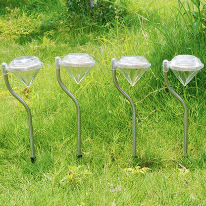 Balise solaire extérieure Piquet Mini diamant en Inox (4 Pcs)