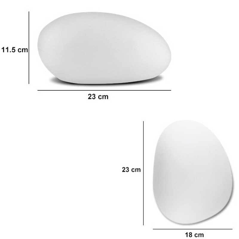 Lampe Solaire Jardin <br> Boule en Galet Blanche Multicolore