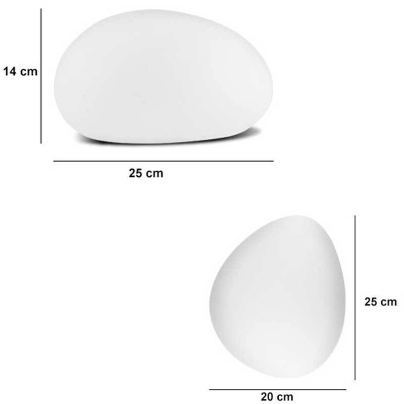 Lampe Solaire Jardin <br> Boule en Galet Blanche Multicolore