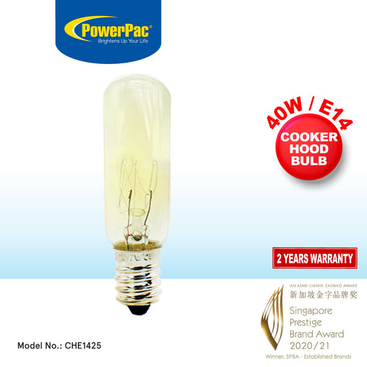 PowerPac Cooker hood bulb. Pygmy Bulb E14 40Watts warm white(CHE1425)