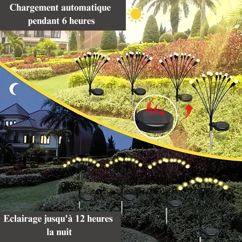 Lampe luciole solaire 10 LED