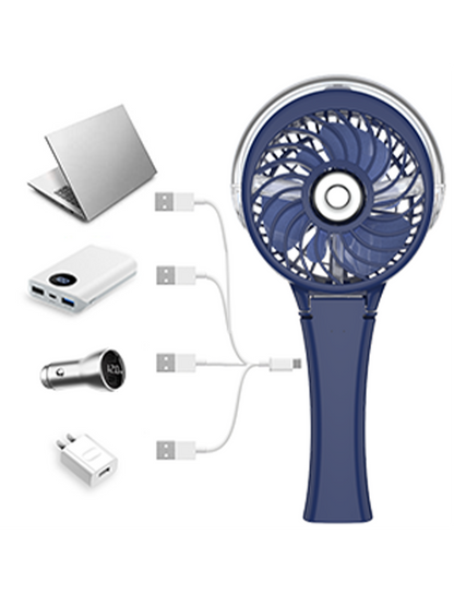 Colorful handheld fan with spray hydration function