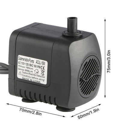 15W Compact Submersible Pumps with LED Lights