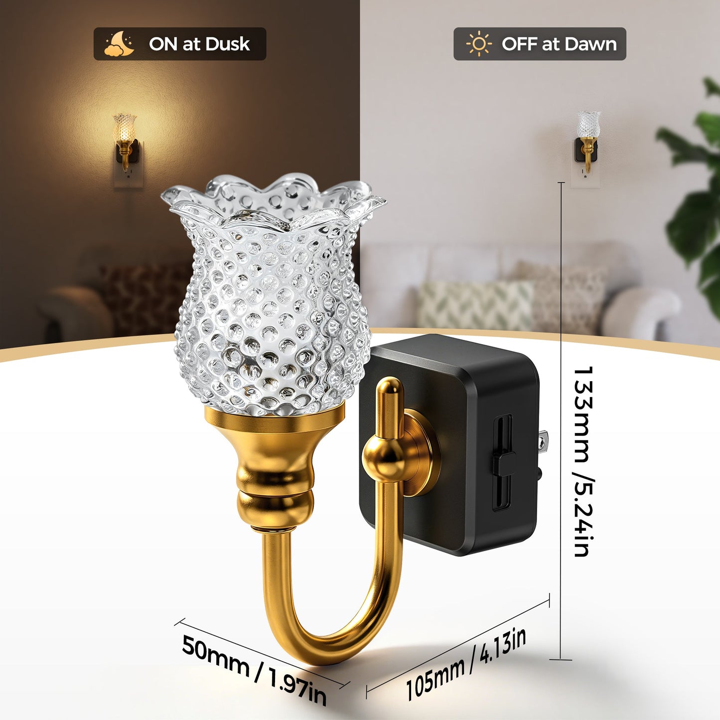 Plug-in Night Light Floral Style (Up)