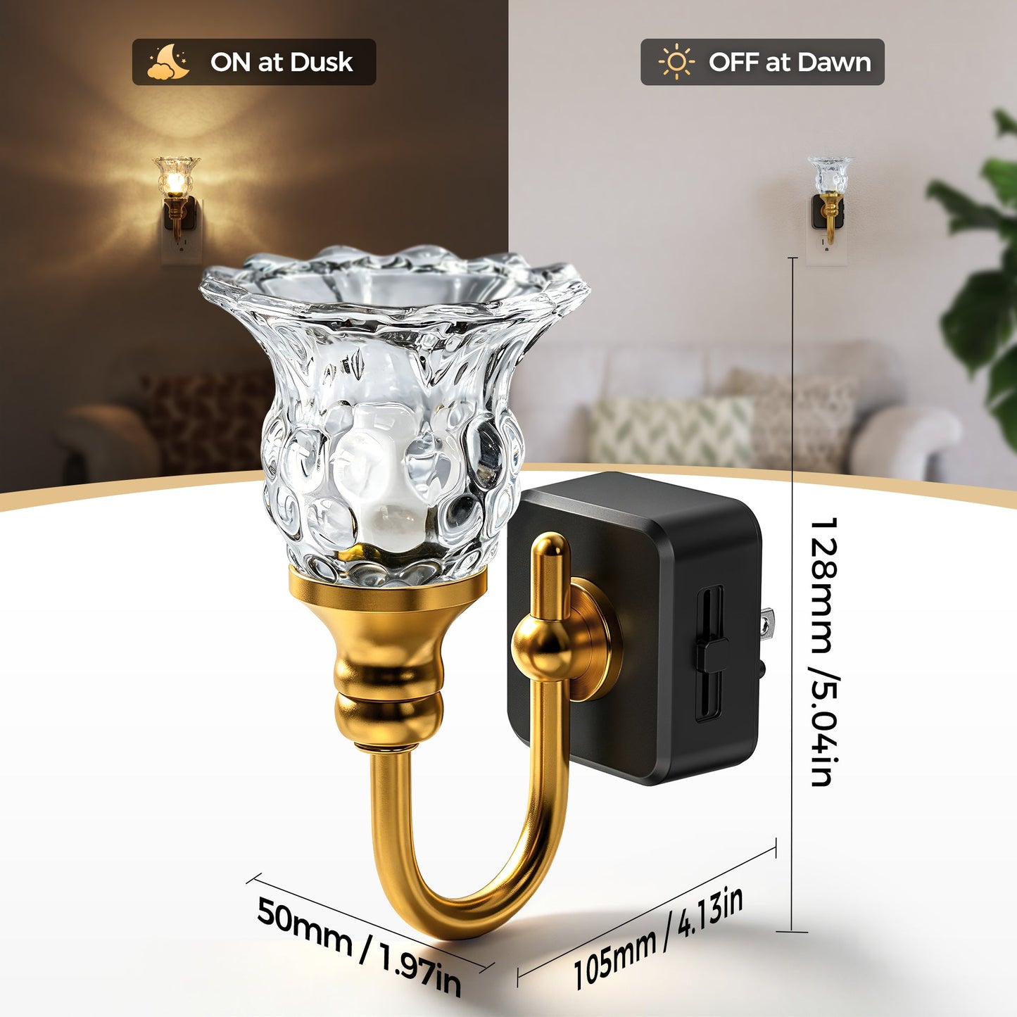 Plug-in Night Light Floral Style (Up)