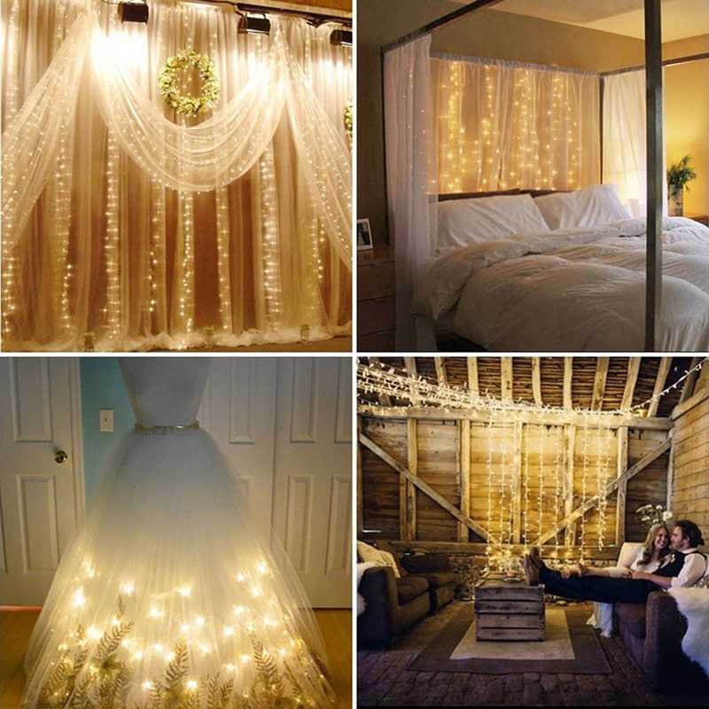 8 Lighting Modes Waterproof Decorative Curtain Lights(EUR Standard)