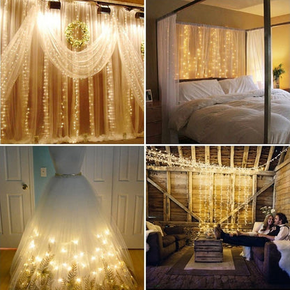 8 Lighting Modes Waterproof Decorative Curtain Lights(EUR Standard)
