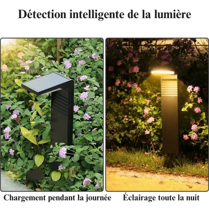 Lampe solaire jardin design Noire