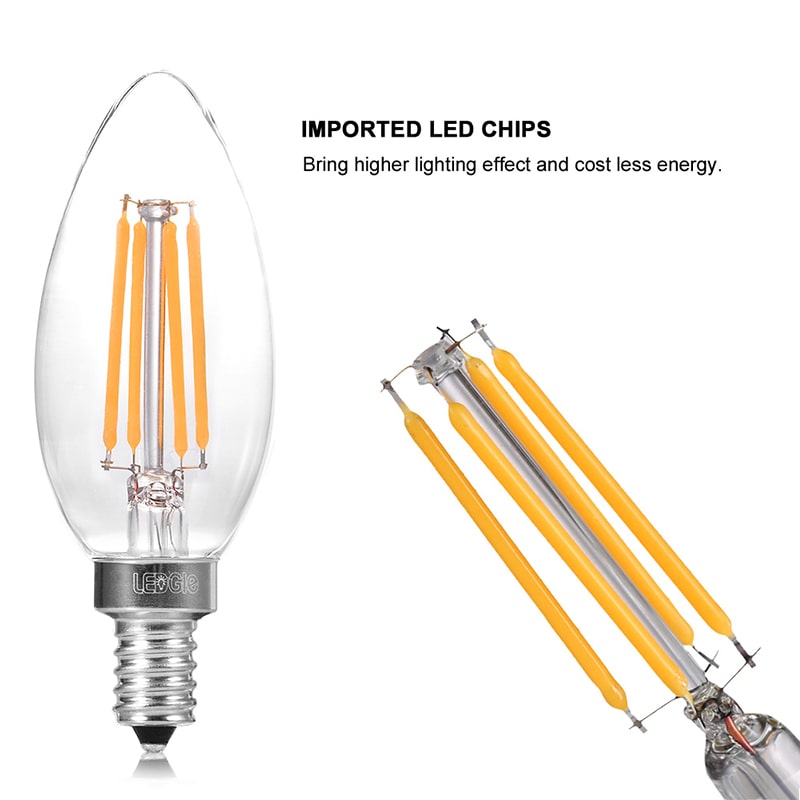 4W Dimmable Warm White E14 LED Bulbs(EUR Standard)
