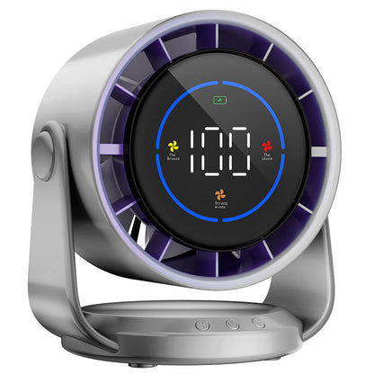 2025 New 100-Speed High - Speed Circulating Fan for Home. 6 - Inch Charging Digital Display. Turbo Desktop Electric Fan
