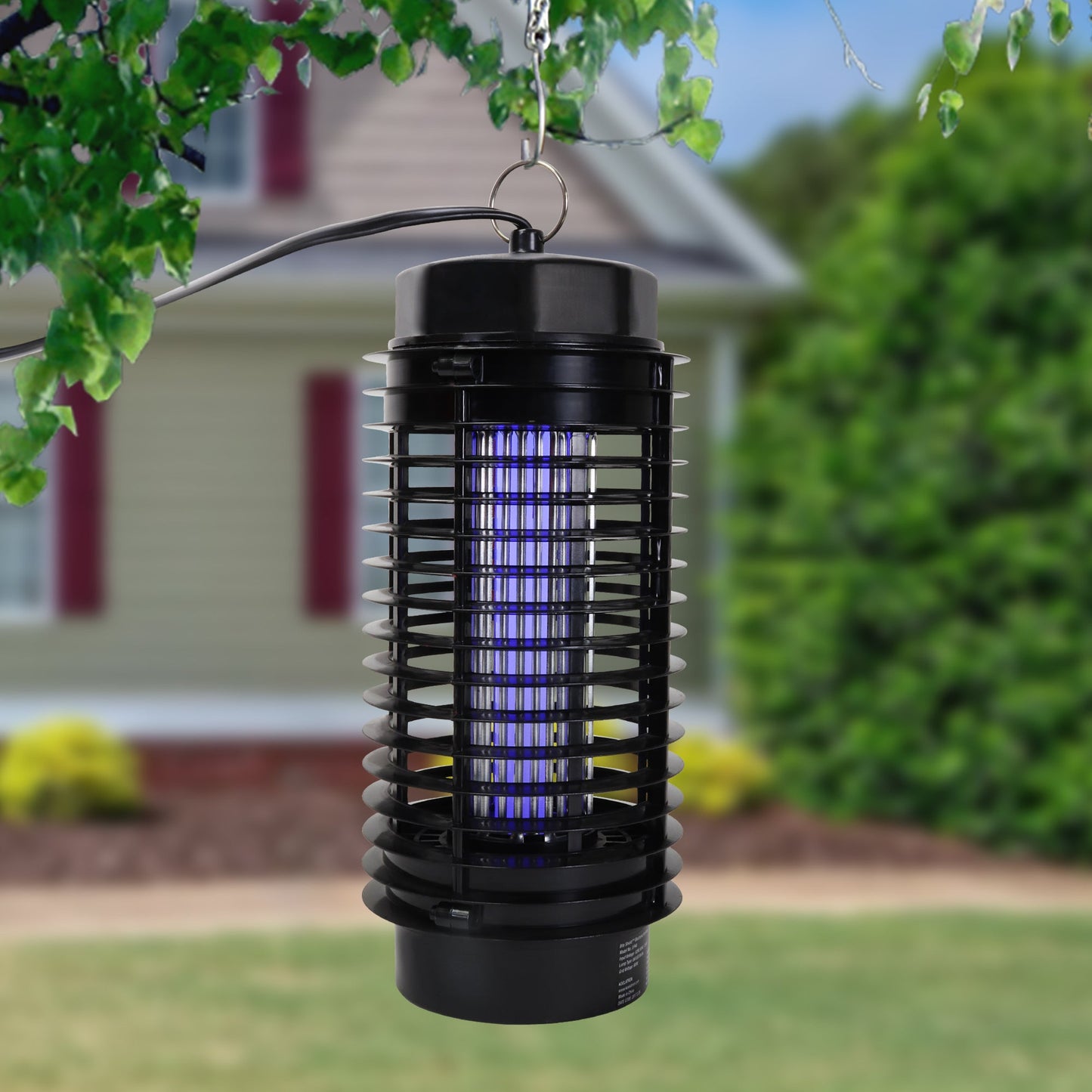 Bite Shield Electronic Flying Insect Killer AC Powered Bug Zapper Black