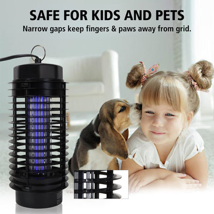Bite Shield Electronic Flying Insect Killer AC Powered Bug Zapper Black