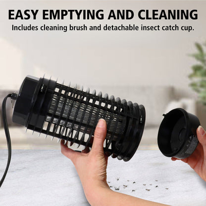 Bite Shield Electronic Flying Insect Killer AC Powered Bug Zapper Black
