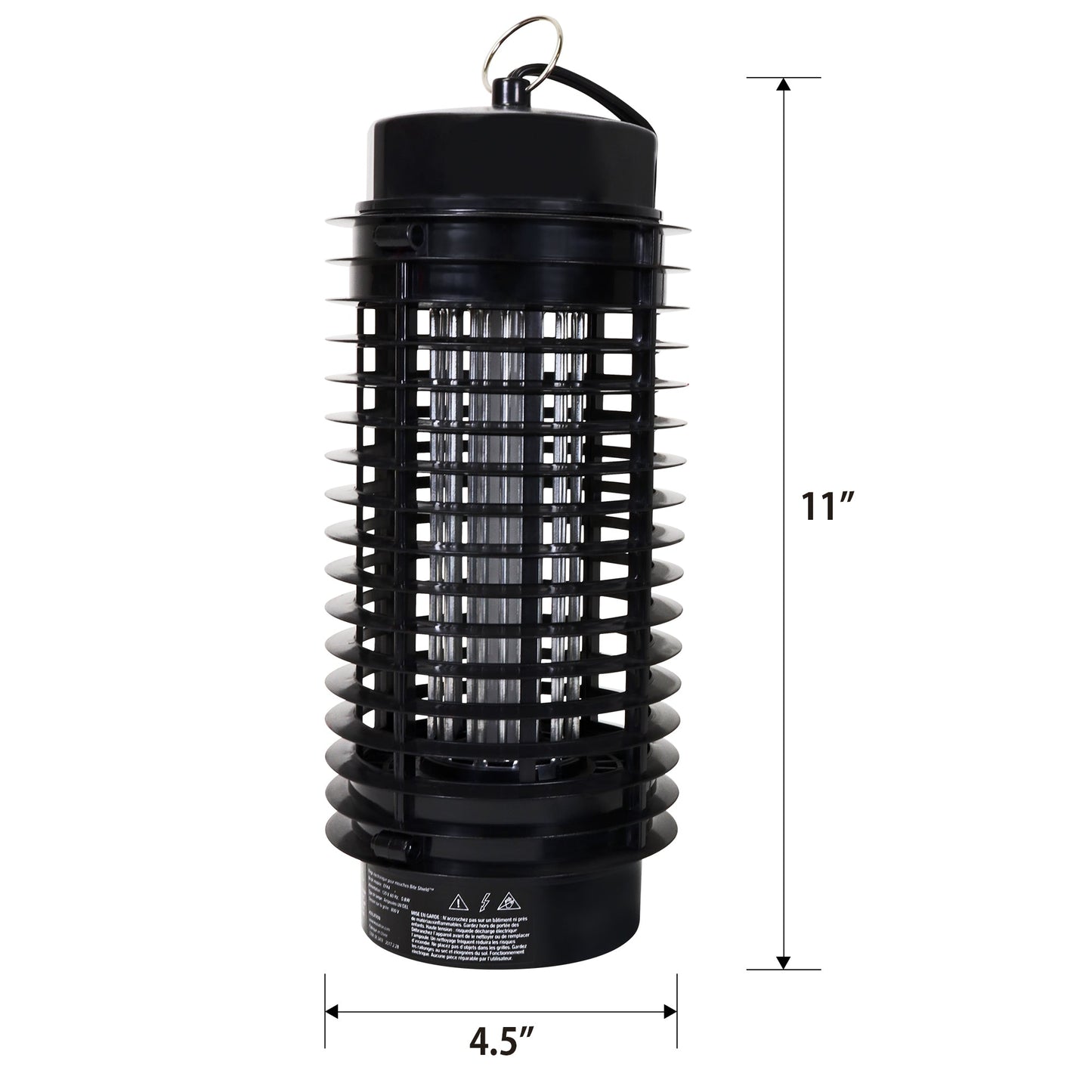 Bite Shield Electronic Flying Insect Killer AC Powered Bug Zapper Black