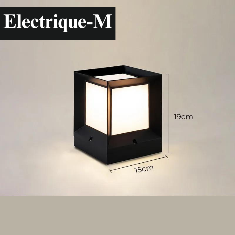 Lampe solaire design cube multicolore (Aluminium)