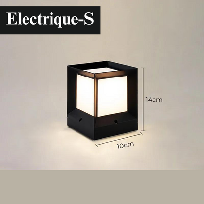 Lampe solaire design cube multicolore (Aluminium)