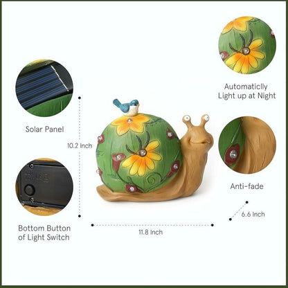 Animaux solaire extérieur Escargot lumineux