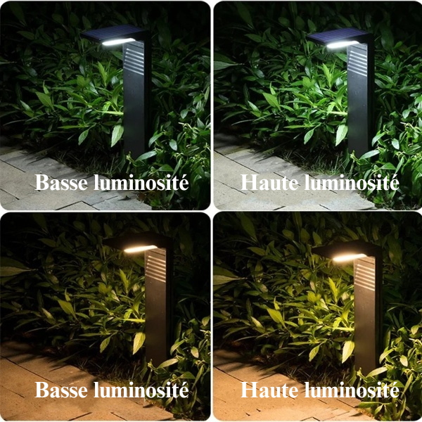 Lampe solaire jardin design Noire