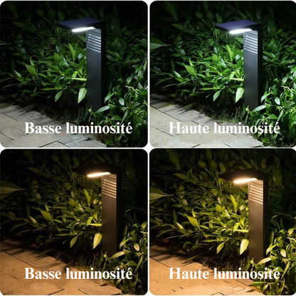 Lampe solaire jardin design Noire