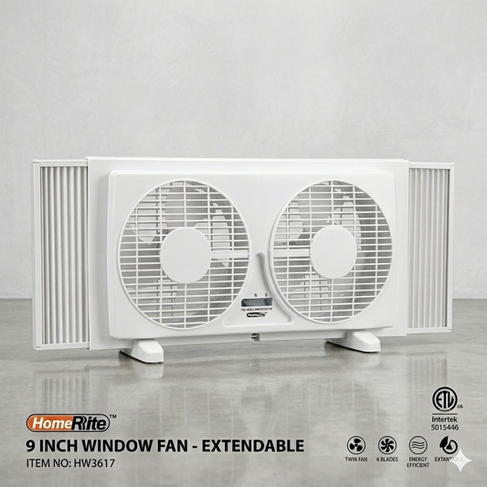 HomeRite 9-Inch Extendable Window Fan (1)