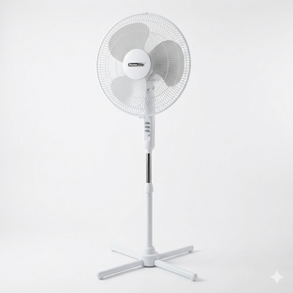 HomeRite™ 16-Inch Oscillating Stand Fan (1)