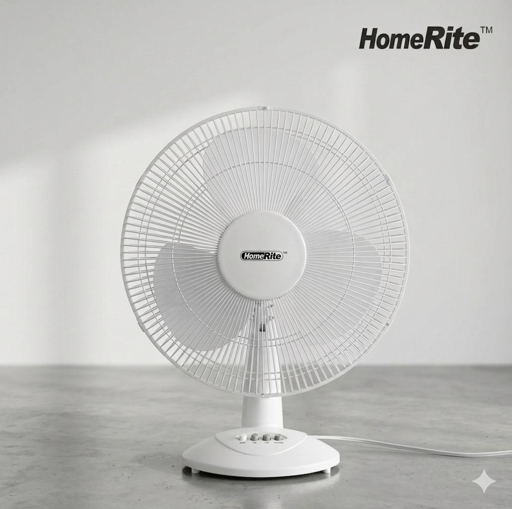HomeRite 16-Inch Oscillating Table Fan (1)