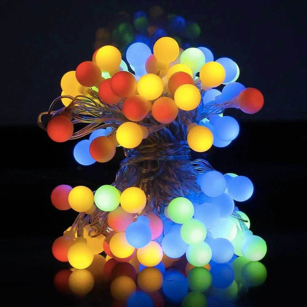 Guirlande Solaire <br> 60 Mini Boule Multicolore