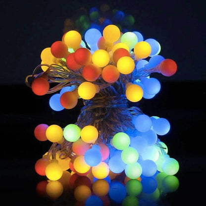 Guirlande Solaire <br> 60 Mini Boule Multicolore