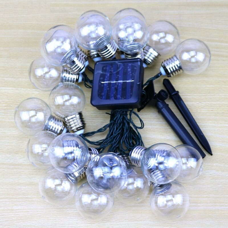 Guirlande Solaire <br> 10 Ampoules Claire LED Jaune