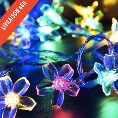 Guirlande Solaire <br> 50 Fleur de Pêche Multicolore