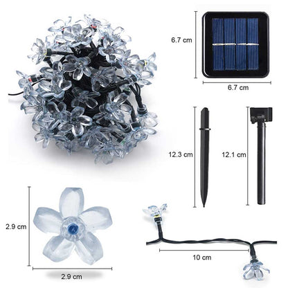 Guirlande Solaire <br> 50 Fleur de Pêche Multicolore