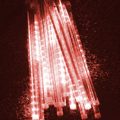 Guirlande Solaire <br> 10 Tube LED Rouge